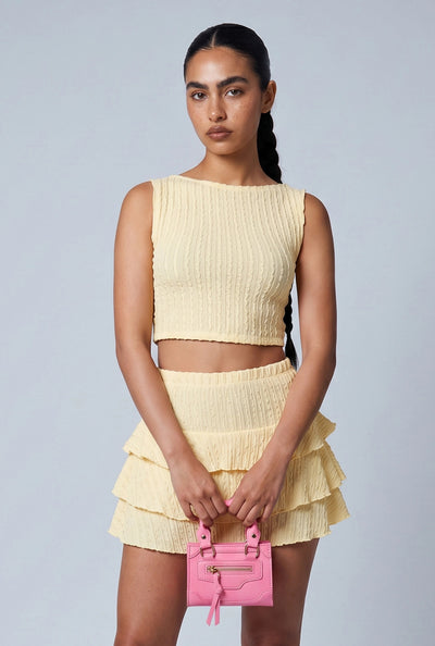 Textured Crop Top