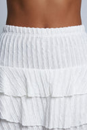 Textured Tiered Ruffle Skort