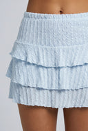 Textured Tiered Ruffle Skort