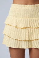 Textured Tiered Ruffle Skort