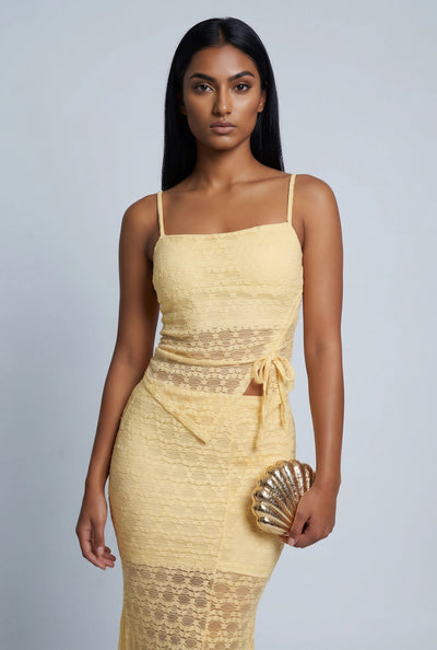 Eleanora Lace Asymmetrical Cami