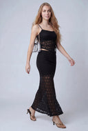 Eleanora Lace High Waist Maxi Skirt