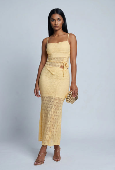 Eleanora Lace High Waist Maxi Skirt