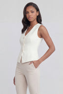 Michaela Shoulder Pad Blazer Vest