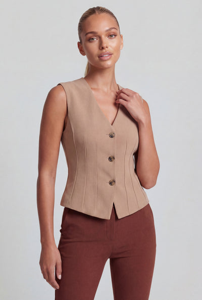 Michaela Shoulder Pad Blazer Vest