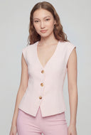 Michaela Shoulder Pad Blazer Vest