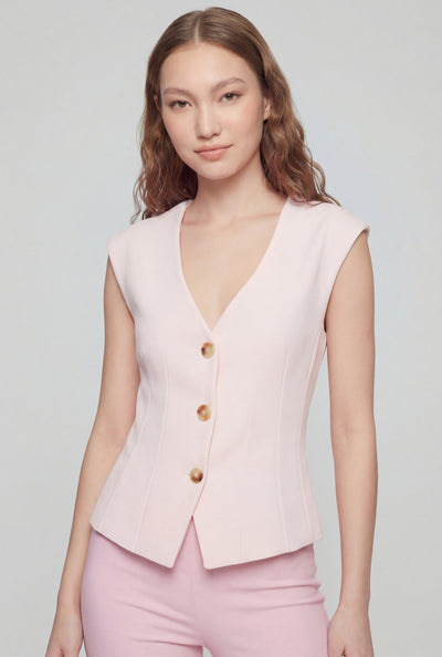 Michaela Shoulder Pad Blazer Vest