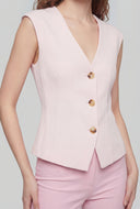 Michaela Shoulder Pad Blazer Vest