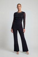 Nola Crepe Flare-Leg Pants