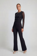Nola Crepe Flare-Leg Pants