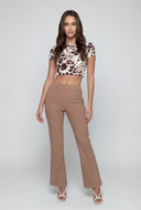 Nola Crepe Flare-Leg Pants