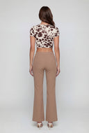 Nola Crepe Flare-Leg Pants