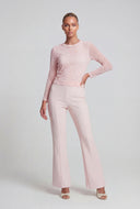 Nola Crepe Flare-Leg Pants