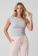 Knit Cap Sleeve Crop Top