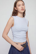 Knit Cap Sleeve Crop Top
