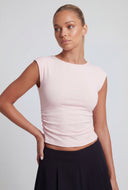 Knit Cap Sleeve Crop Top