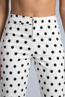 Polka Dot High Waist Crop Pants