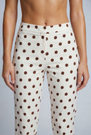 Polka Dot High Waist Crop Pants