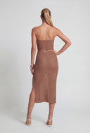 Tie Front Knit Tube Top