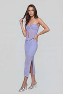 Tie Front Knit Tube Top