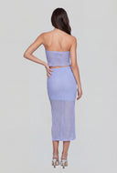 Tie Front Knit Tube Top