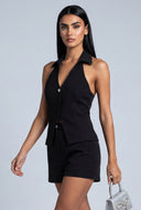 Collared Halter Vest