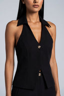 Collared Halter Vest