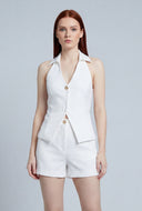 Collared Halter Vest