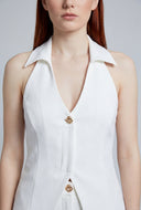 Collared Halter Vest