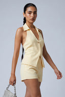 Collared Halter Vest