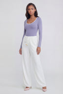 Beaded Drawstring Palazzo Pants