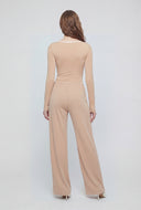 Beaded Drawstring Palazzo Pants