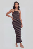 Rebecca Dotted Stripe Maxi Skirt