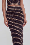 Rebecca Dotted Stripe Maxi Skirt