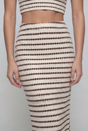 Rebecca Dotted Stripe Maxi Skirt