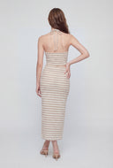 Rebecca Dotted Stripe Maxi Skirt