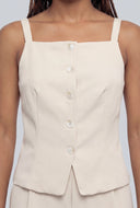Clementine Sleeveless Square Neck Top