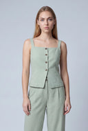 Clementine Sleeveless Square Neck Top