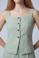 Clementine Sleeveless Square Neck Top