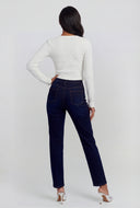 Aylani Textured Tie-Front Crop Top