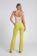 Aylani Textured Pull On Bootcut Pants
