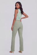 Aylani Textured Pull On Bootcut Pants