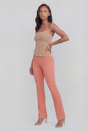 Aylani Textured Pull On Bootcut Pants