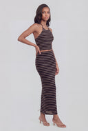 Rebecca Dotted Stripe Halter Top