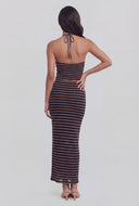 Rebecca Dotted Stripe Halter Top