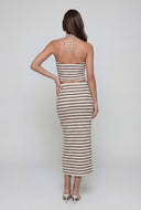 Rebecca Dotted Stripe Halter Top