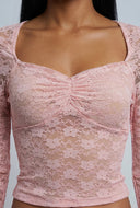 Lace Tie Back Crop Top
