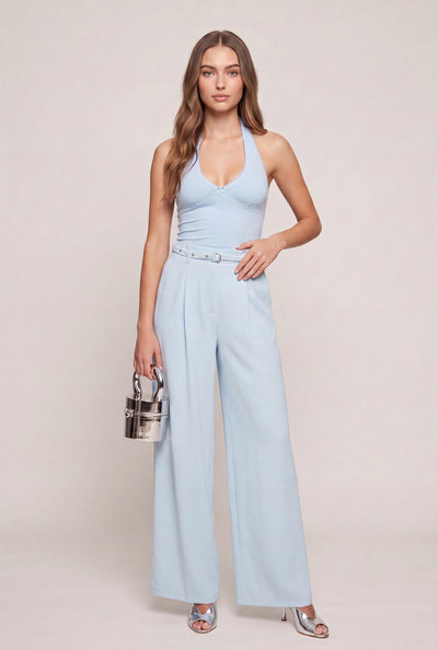 Belted Wide Leg Pants