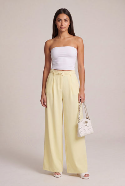 Belted Wide Leg Pants