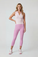 Compression Rib Sleeveless Polo Top